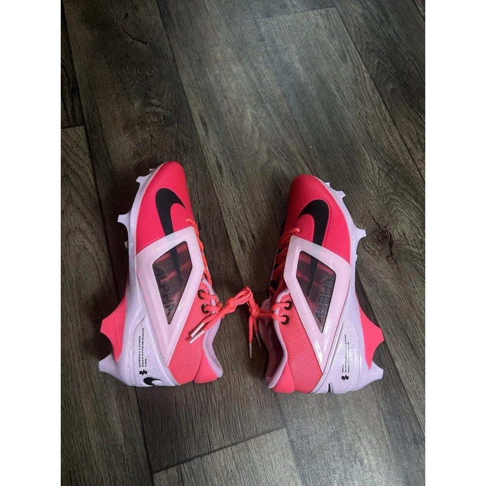 Nike Alpha Menace 4 Pro NRG Racer Pink/Grey Cleats HJ4568-600 Men’s Size 9 - Picture 4 of 7